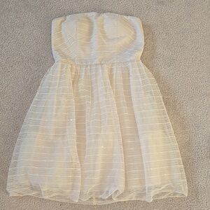 NWT Modcloth Minuet Ivory Tulle Sequin Dress, Size Large